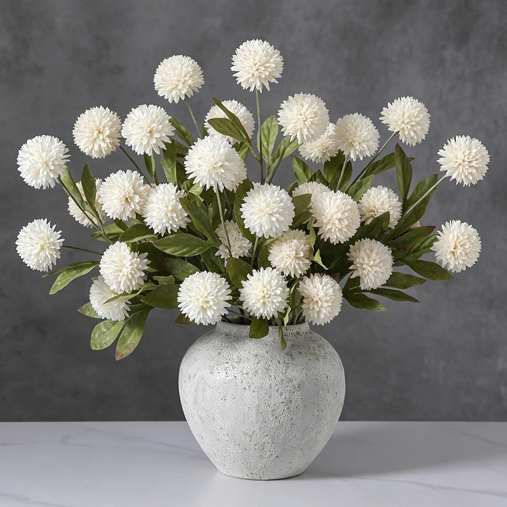 4-köpfige künstliche Gänseblümchen-Seidenblumen, 70 cm, künstlicher Blumenzweig für Heimdekoration, DIY-Esstisch-Deko-Accessoires – Detail 4