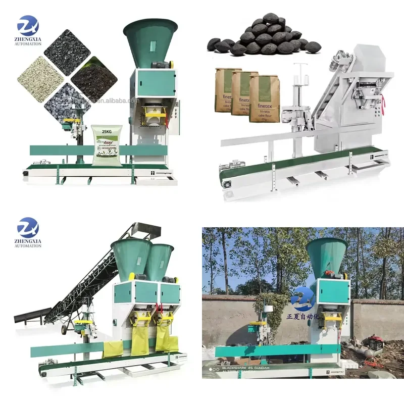 Máquina de llenado, pesaje y empaquetado de carbón vegetal, tierra, arena de sílice y compost de 5kg, 15kg, 20kg, 25kg, 50kg, precio de fábrica CE 2026