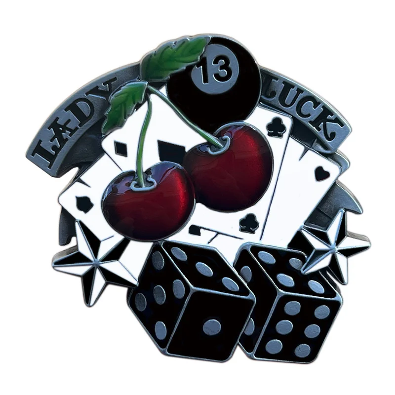 

Cherry Color Lucky 13 belt buckle