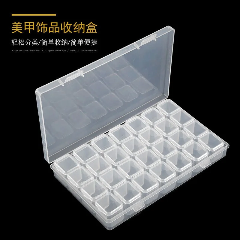 28 Slots Adjustable Plastic Storage Box Case for jewelry Diamond Embroidery Craft Bead Pill Holder Tool GYH