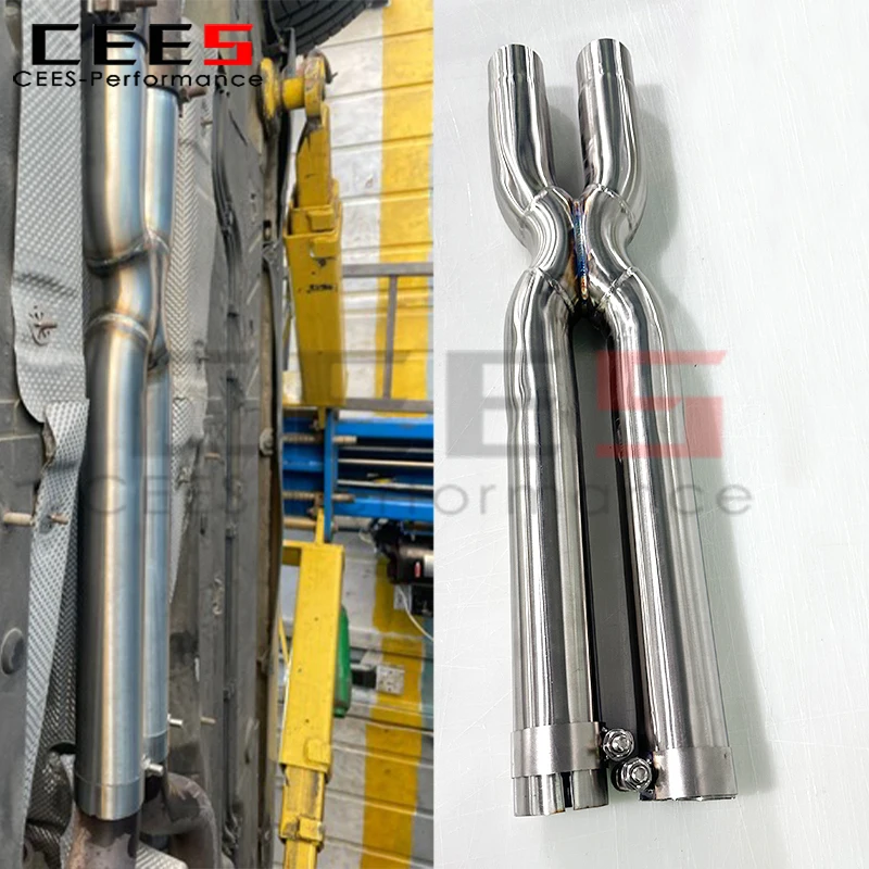 CEES Mid Pipe For Maserati Gran Turismo/GT 4.7 2008-2023 Stainless Steel  X Pipe High Performance Exhaust Pipe Automobile Parts