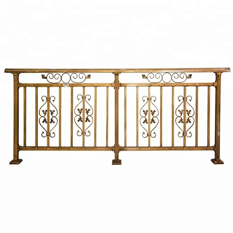 Customization Outdoor Iron Balcony Railing Designs Decorative Simple Steel Balustrades Handrails