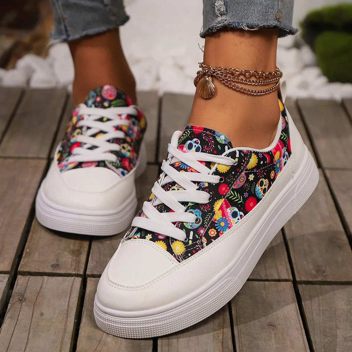 Luxury Women Casual Designer Canvas Shoes Comfy Walking Flats Sneakers Sports Shoes Female High Quality Chaussures Femme Shoe image 5