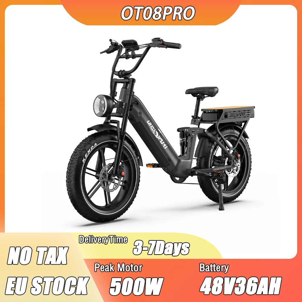 E Bike 500W 48V36AH Doppia batteria Freno idraulico Doppia assorbimento degli urti Bicicletta elettrica Pneumatico da 20 pollici Bici elettrica per tutti i terreni