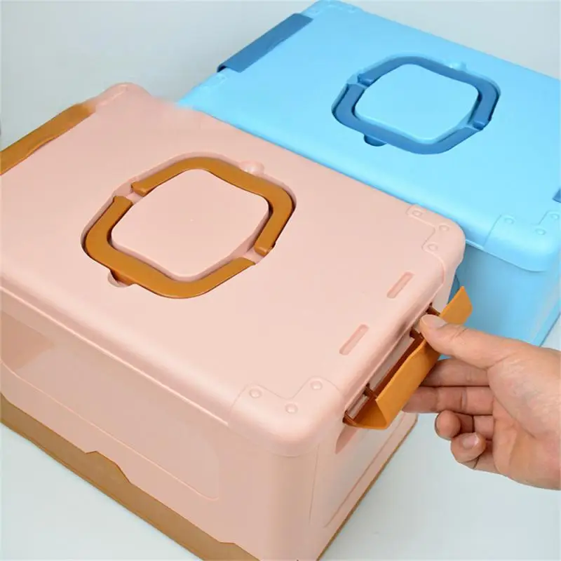 Storage Box Fold Large Capacity Storage Thickened Production Portable Foldable Home Storage Box Plastic Stackable Finishing Box