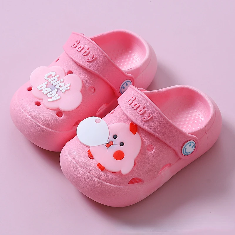 슬리퍼Summer New Child Cold Slippers Indoor Non-slip Soft Bot Comfort Cute Baby Hole Shoe Boy Girl Home Slippers Infant Girl Sandal