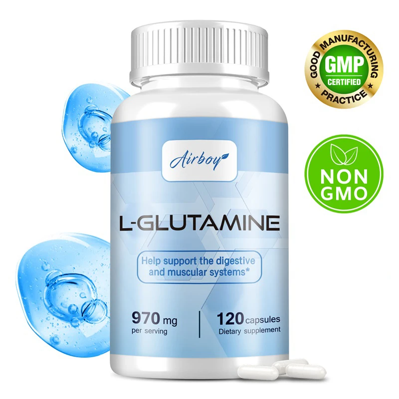 

L-Glutamine Capsules - Improve Energy Endurance, Promote Muscle Growth and Recovery