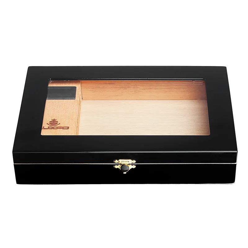 

Humidors-Solid Wood Box, Cigar Case, Piano Paint with Display Window, Smoking Accessories