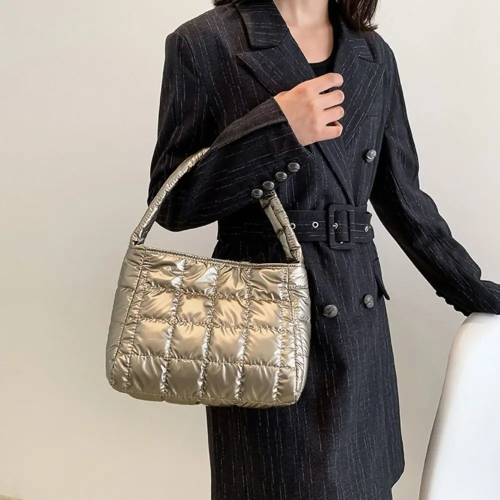 الترفيه لينة حقيبة يد مبطنة بالقطن تخفيف المطرزة أسفل القطن حمل حقيبة الموضة سعة كبيرة منتفخ حقيبة للجنسين #3