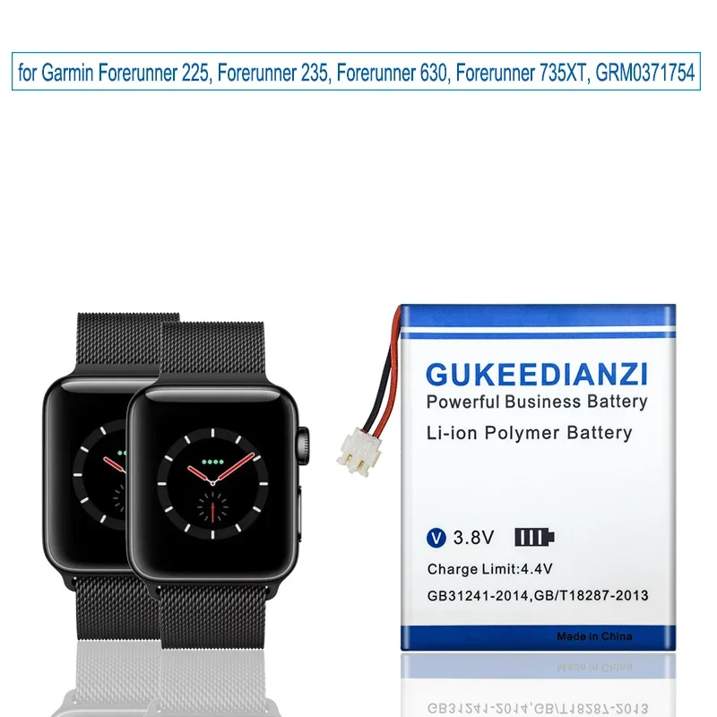 Gps Battery For Garmin Forerunner 225 235 630 735XT GRM0371754 500mAh 361-00086-00