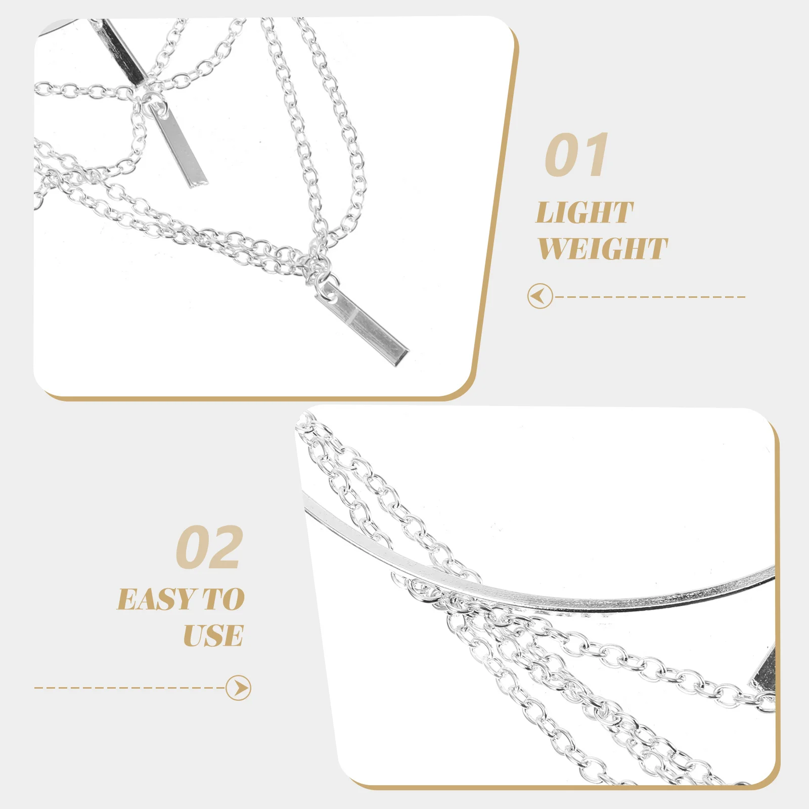 

Metal Chain Arm Cuff Lightweight Open Design Upper Arm Bracelet Jewelry for Women Durable Charm Bangle Armlets