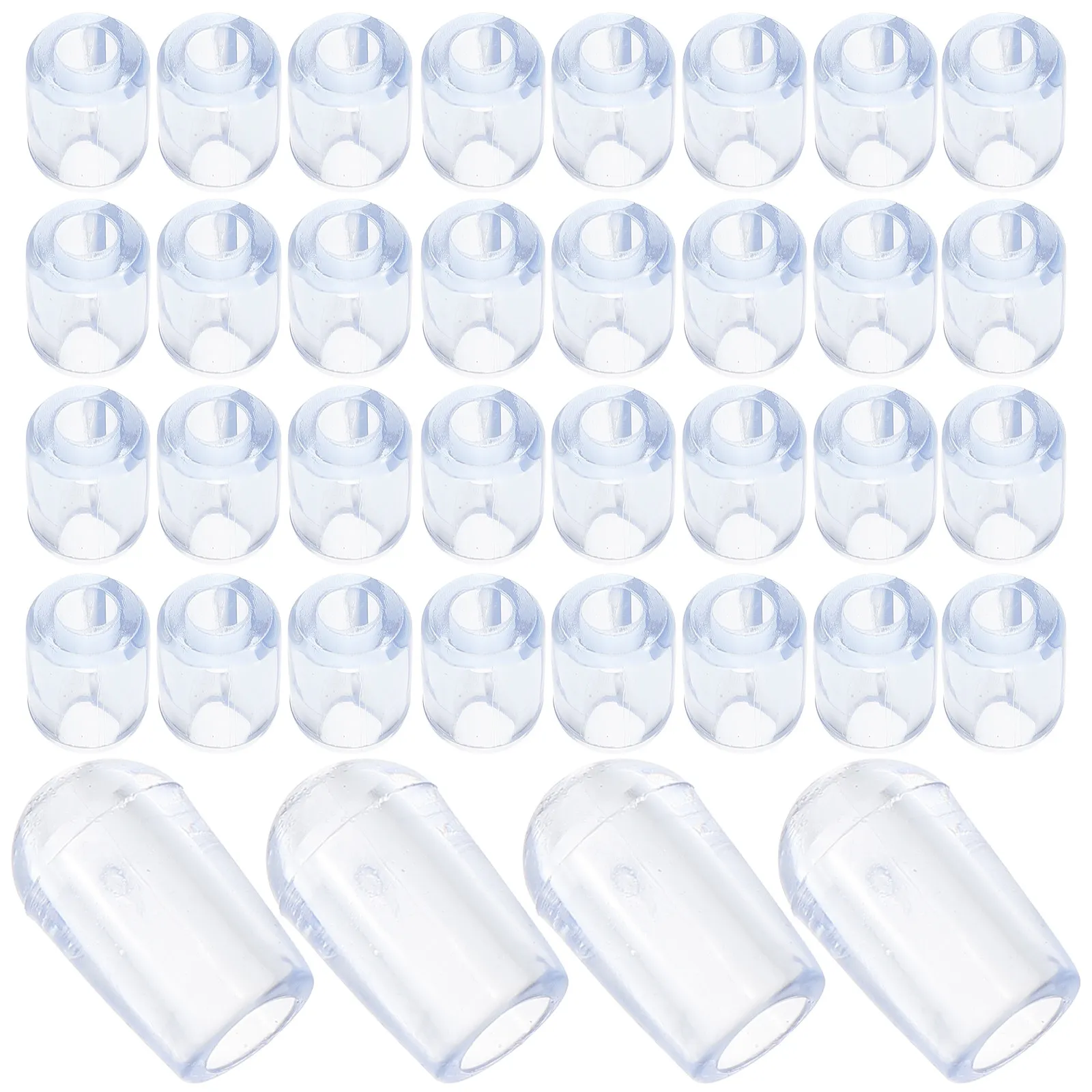 

80Pcs Transparent Sink Rack Feet Kitchen Sink Grate Protectors Premium PVC Feet for Dishwasher Rack Protection Clean Look