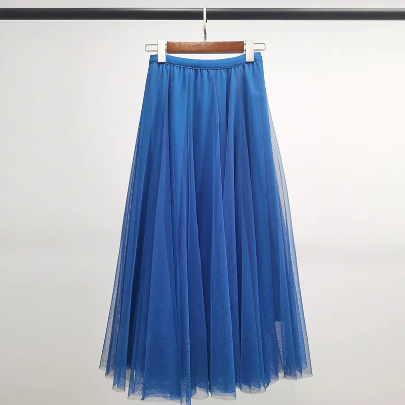 التنانير الصلبة للنساء 46 لونًا ملابس صيفية شبكية فضفاضة وبسيطة أنيقة تناسب جميع الأعمار أزياء العطلات غير الرسمية المشهورة