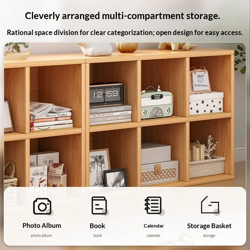 # Modern Industrial Bookshelf Bookcase Storage Shelves Living Room Home Office Student Classroom Display Organizer Furniture