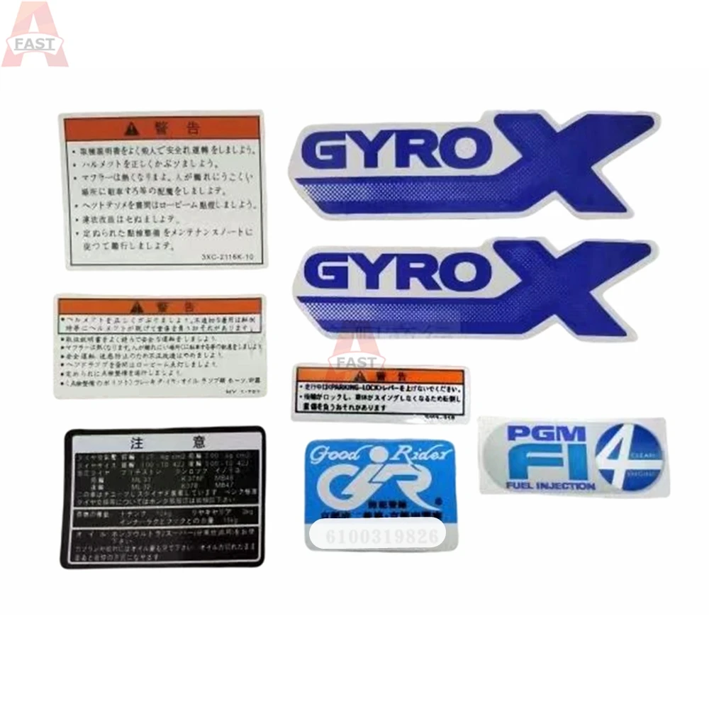 Pegatinas decorativas para motocicleta, calcomanías con logotipo para carrocería de coche, para HONDA GYRO-X 50, toldo giroscópico de tres ruedas
