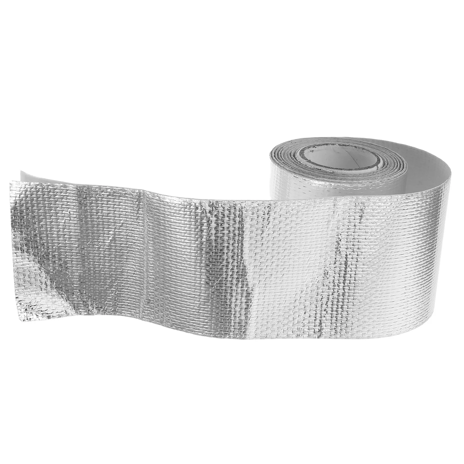 Aluminum Foil Fiber Cloth Heat High Temperature Resistant Automotive Heat Barrier Tape Roll for Exhaust Pipes Range view 5