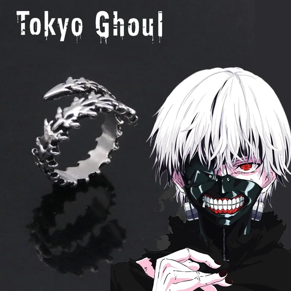 Кольца в стиле аниме Ghoul Kaneki Ken, одноглазый король Juzo Suzuya, реквизит для косплея, регулируемые кольца, ювелирные изделия, подарки для женщин и мужчин