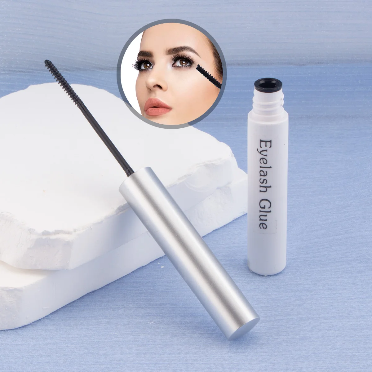 Enten van valse wimperlijm, niet-irriterend, echte, zelfopenende pasta, wegwerp, super plakkerig en duurzaam.