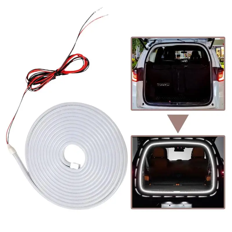 

Universal 2Meters Car Trunk Light Strip Sensing Led Atmosphere Lamp Silicone Modified Ambient Lighting Atmosphere Light