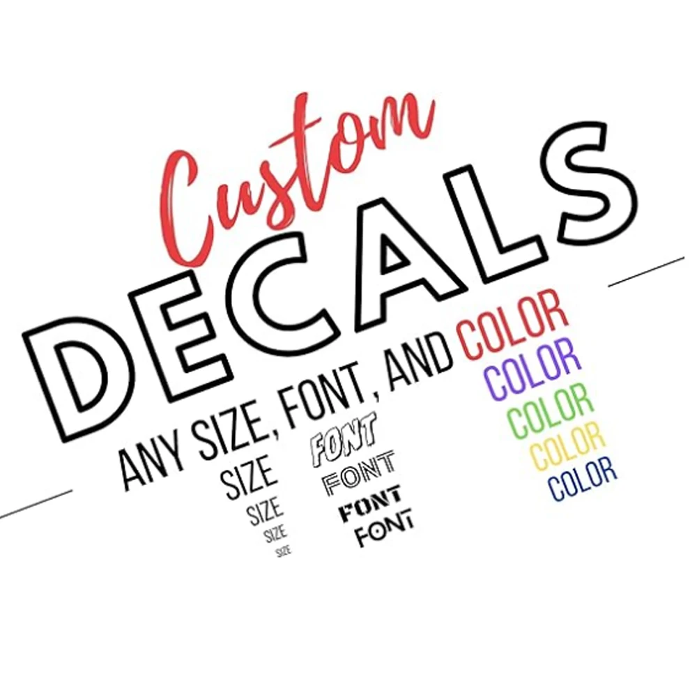 

Sizes 3inches to 22 inches Custom Car Decals Custom 1pc， Lettering Numbers Stickers for Tumblers，Custom Decals Product Labels