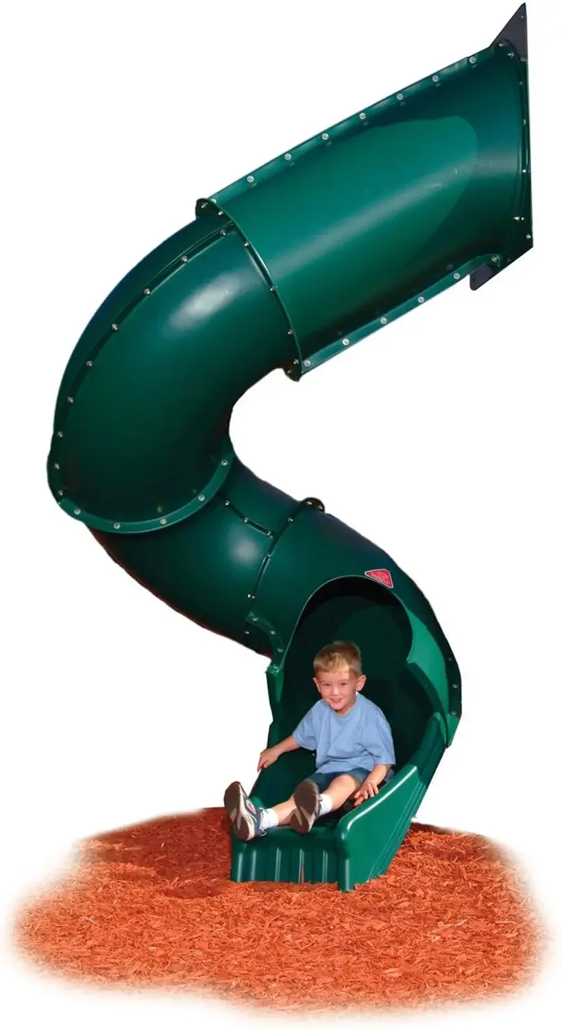 home.7 ft.Turbo Tube Slide , Green