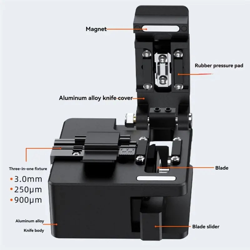HB-08 Fiber Optic Cutter Tool Set With Hot Melt Cold Splicing Cable Cutter Plier Fiber Fusion Splicing Machine-A86G