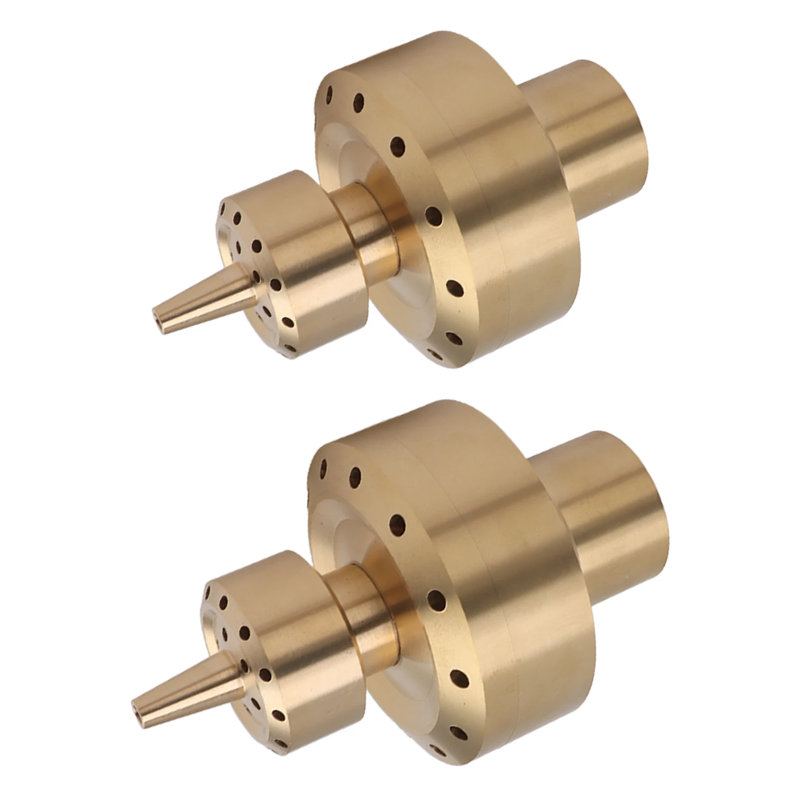 Copper Double Column Fountain Nozzle Corrosion Resistant Two Layers Water Fountain Nozzle for Home Garden Pool Decoration