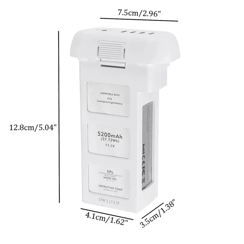 □DJI Phantom 2用バッテリー 733496-5200mAh-11.1V #3 中古□ 11.1V 5200mAh battery for DJI Phantom 2 Li-polymer Drone battery