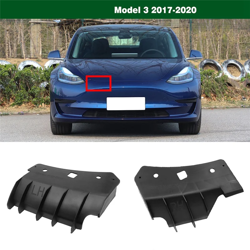 YSUN-ブラックバンパーサポートブラケットフェンダーサポート自動車部品1084170-00-B 1084169-00-B テスラモデル3用