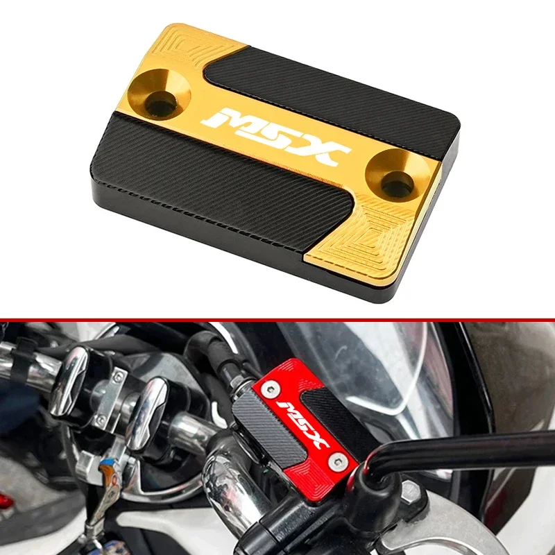 MSX125 Motorcycle CNC Aluminum Front Brake Fluid Fuel Reservoir Tank Cap Cover For Honda MSX125 Grom MSX 125 Accessories