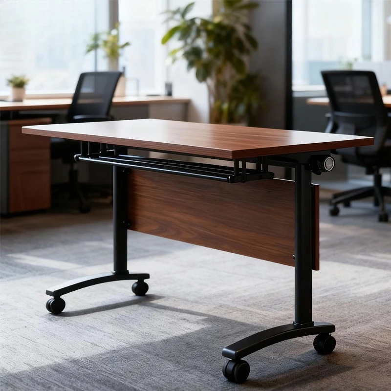 

Folding conference table training table and chair combination movable educational institution splicing multi-functional desk