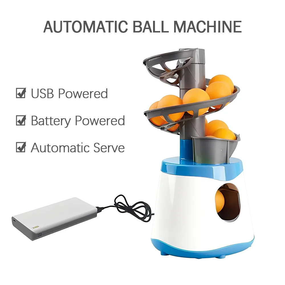 

Портативный тренажер для настольного тенниса из АБС-пластика с питанием от USB, мяч для пинг-понга, автоматическая пусковая машина, детская развлекательная игрушка