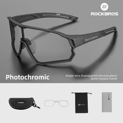 ROCKBROS lunettes de cyclisme photochromiques vtt lunettes de vélo de route UV400 Protection lunettes de soleil Ultra-léger Sport sécurité lunettes équipement