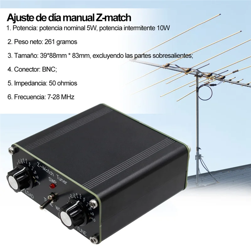 Eccellente sintonizzatore manuale per antenna QRP Z-Match 5W 3-28 Mhz Sintonizzatore HAM