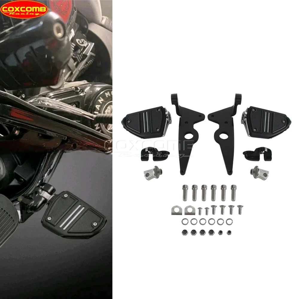 Engine Guard Clamp Footrest Pedal Motorcycle Front Footrests Footpeg Foot Pedals Mount For Indian Springfield Vintage Dark Horse