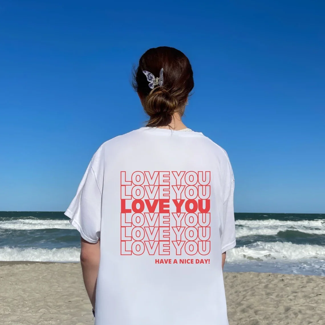 Sugarbaby Love You Graphic T Shirt Positive Shirt With Words On The Back t shirt Aesthetic Clothes Fashion Women Cotton tshirts