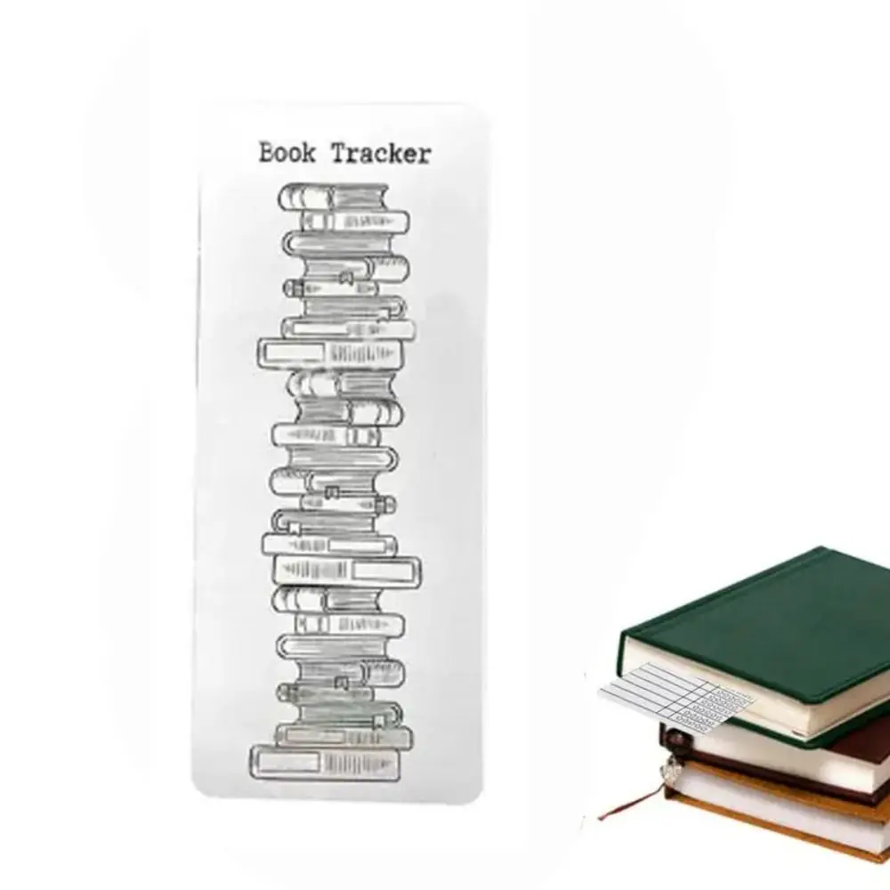 Creative Book Tracker Bookmark Reading Log Paper Library Card Bookmark Book Accessories Reading Marker Tracker