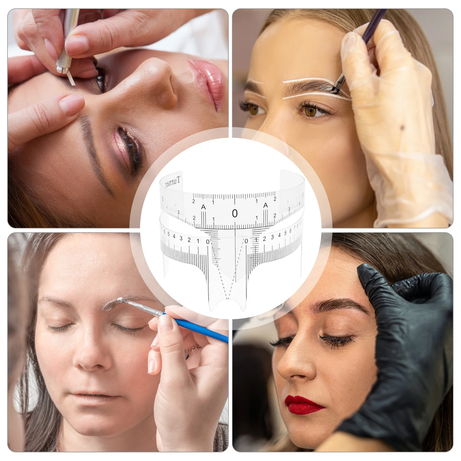 

10pcs Eyebrow Shape Ruler High Durability Flexible Measuring Tool For Symmetrical Brows Design Face Alignment Nose Bridge Ruler