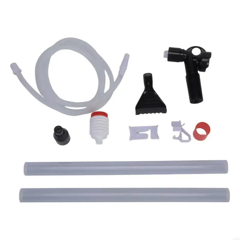 L9BE Hand Operated Fish Tanks Cleaning Tool Vacuum Water Changer Gravel Cleaner