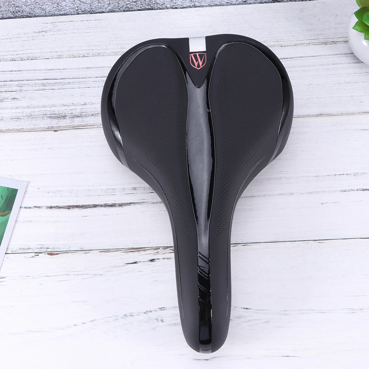 

Reflective Black Bike Saddle Comfortable PU Seat Replacement Thick Padding Dual Spring Suspension for Mountain Bike Road