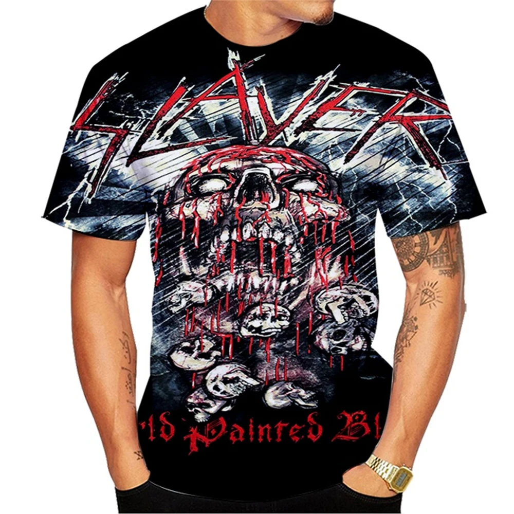 

Summer New Fashion Music Band 3D Printed Heavy Metal Cool Personalized T-shirt