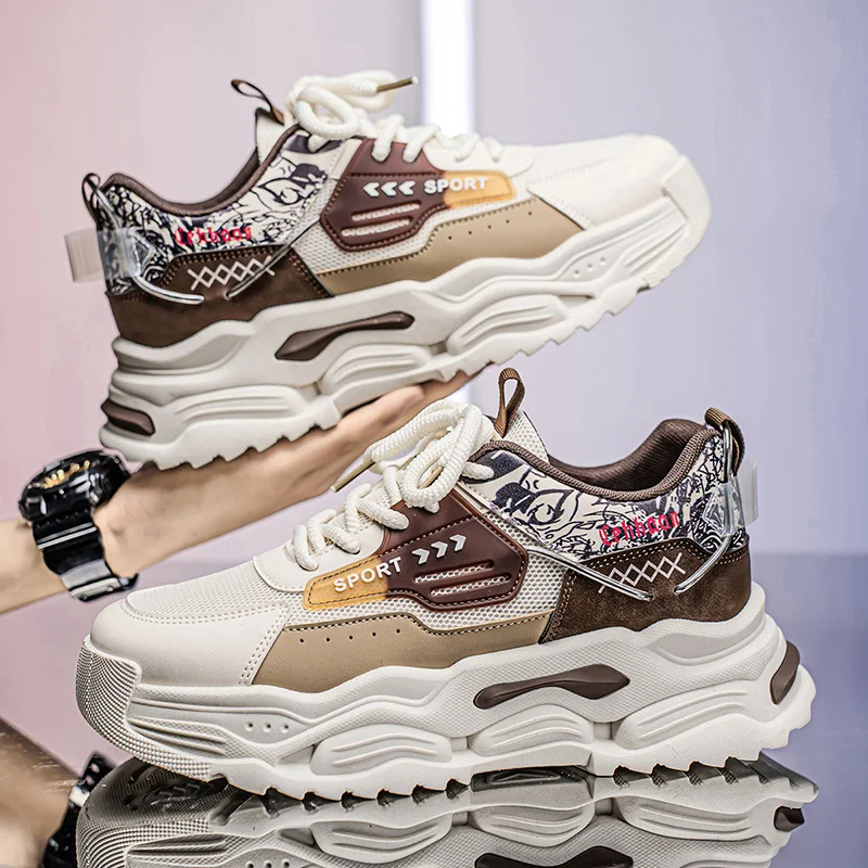 

2025 Spring New Men's Casual Four Seasons Shoes Fashion Breathable Non-slip Male Sneakers Men Outdoor Wear-resistant Mixed Color