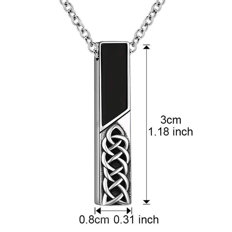 Quadratische Urnen-Halskette für menschliche Asche, Feuerbestattungsschmuck für Asche, Edelstahl, Andenken, Asche, Halskette, Gedenkurnen-Schmuck – Detail 2
