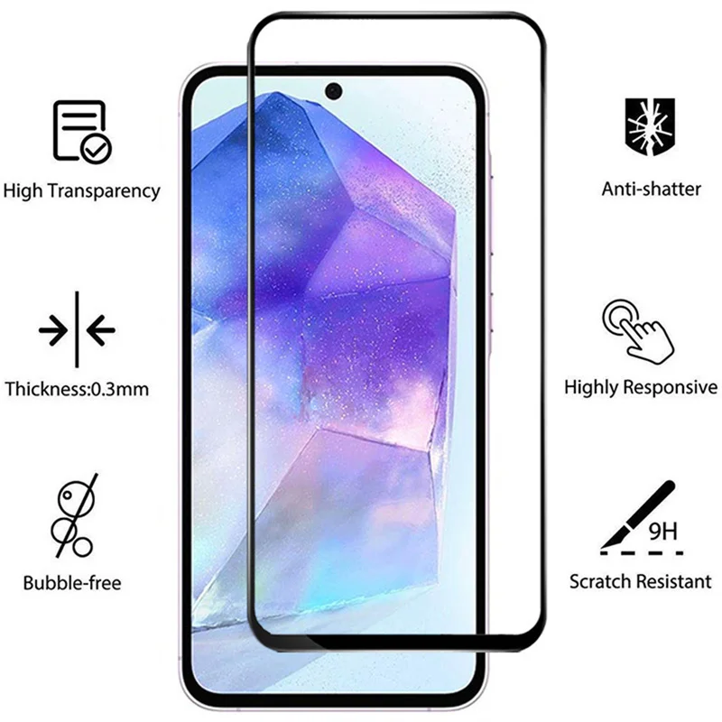 9d glass, screen protector for samsung a55 5g tempered glass film samsung a 55 camera protection a55 5g samsung galaxy a55 glass