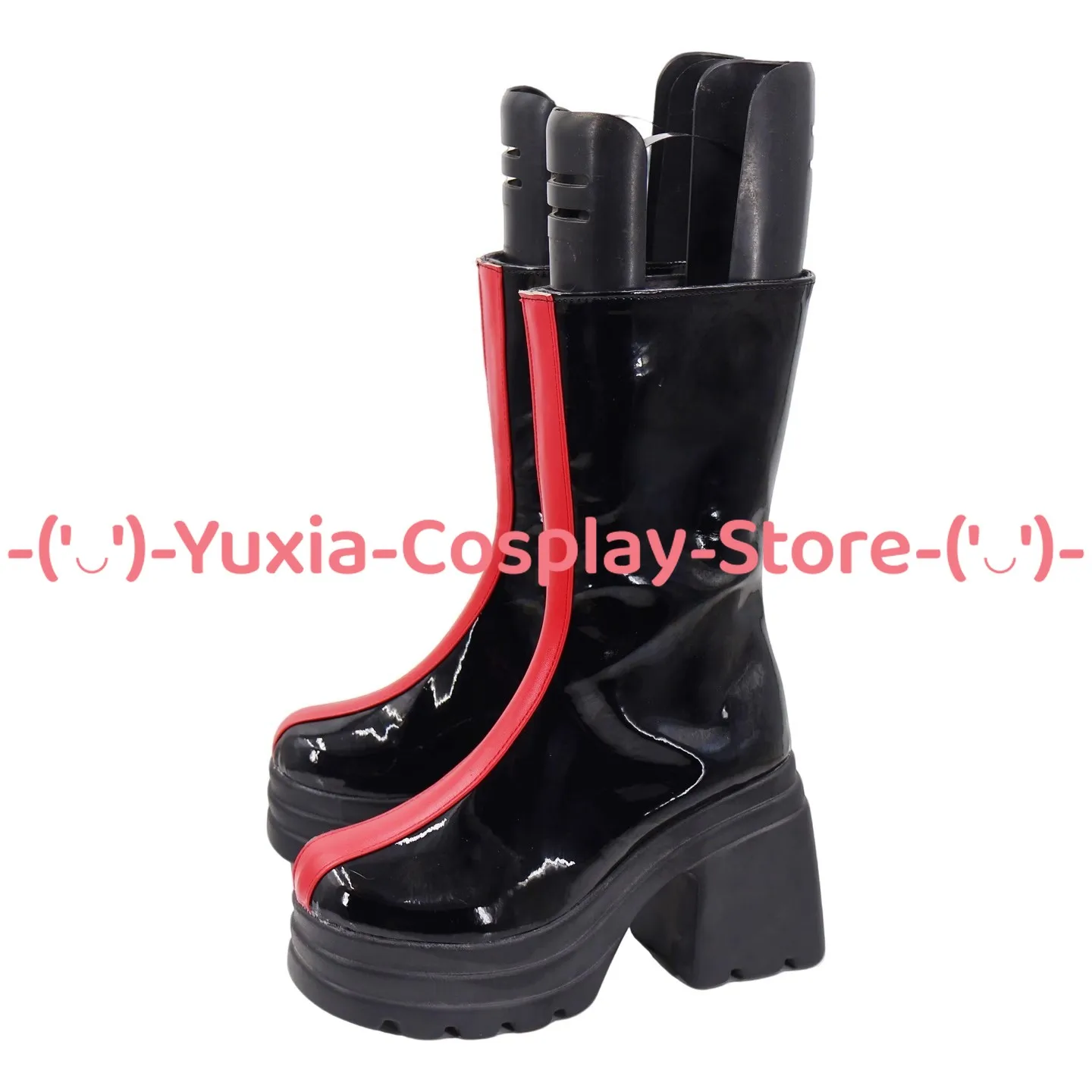 Yuxiacosplay! Rumi Cosplay Shoes Anime Game Character Prop PU Leather Boots Halloween Carnival Party Costume
