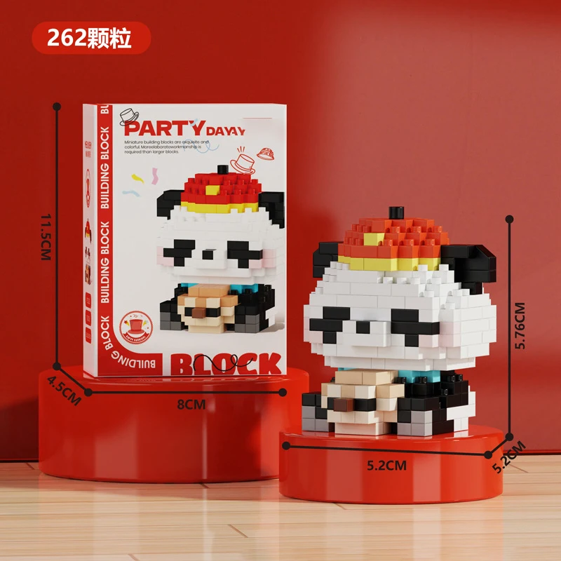 中国のパンダミニビルディングブロックのおもちゃ子供のための 9 に 12 歳の大人 Diy 3d コンストラクターマイクロレンガ教育玩具ギフト