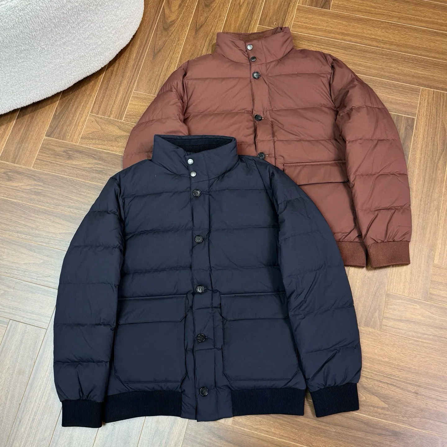 

Italian LP white duck down stand-up collar warm and light men's down jacket