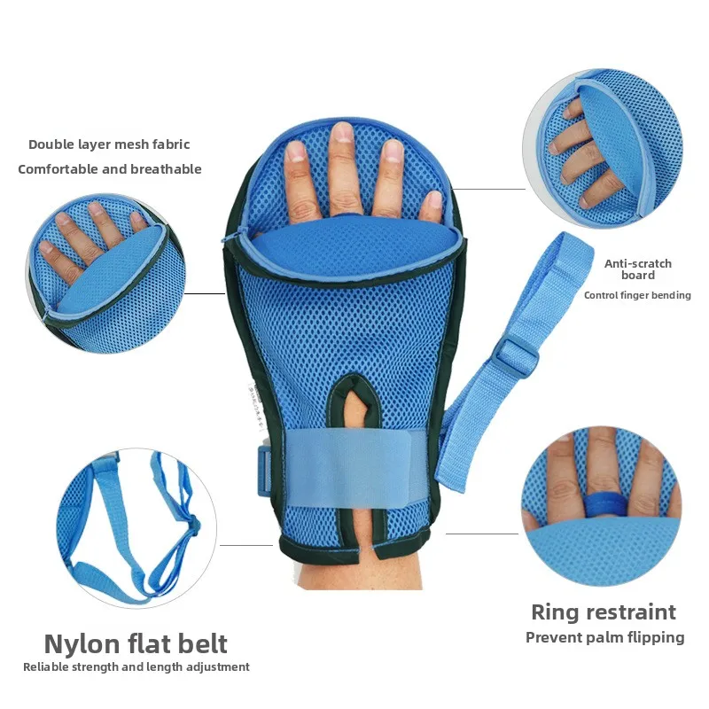 

1 Pair Hand Control Mitts Dementia Safety Restraint Gloves Hand Protectors Personal Safety Devices Finger Control Mitts