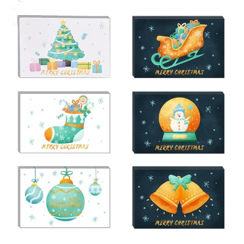 24 Pack Watercolor Christmas Cards Holiday Greeting Card with Envelopes Stikers new arrival