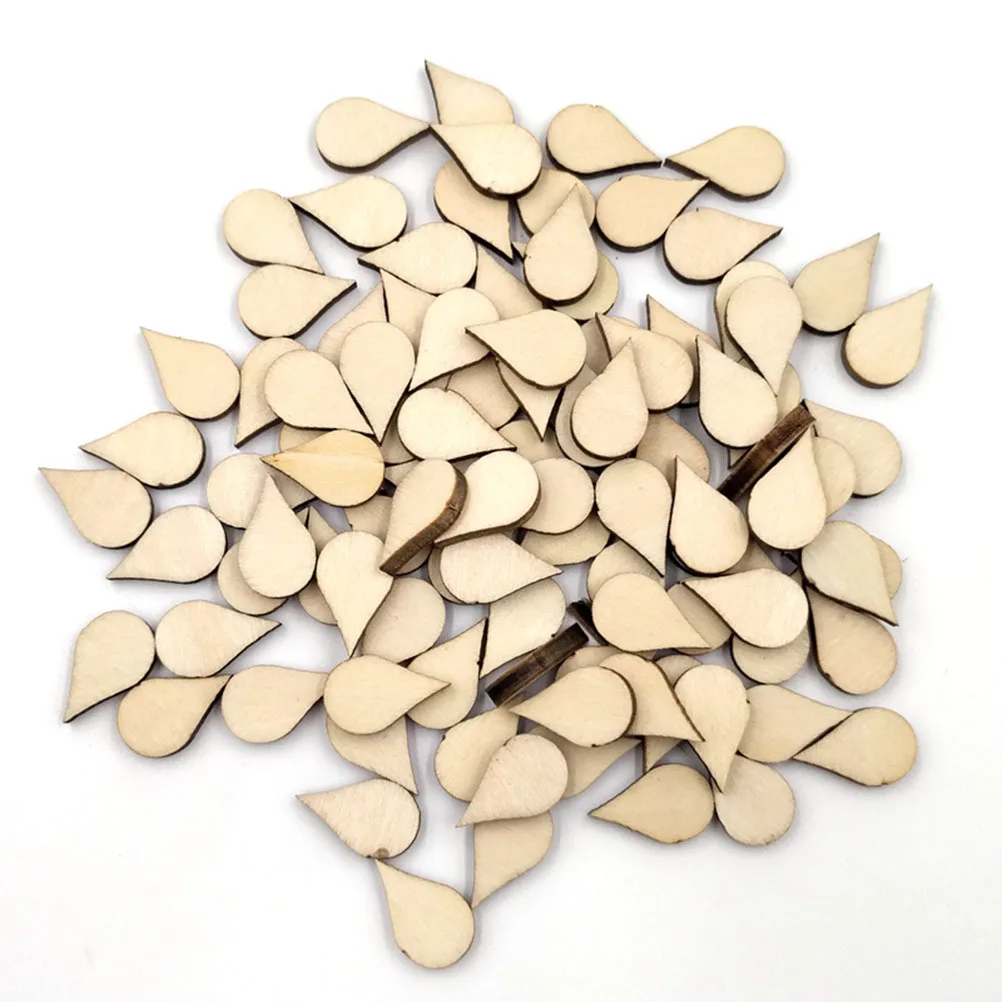 

200 pcs Wooden Slices 15X10Mm Natural Diy Craft Decorations For Home Ornament Projects Handicraft Accessories Sewing Tools